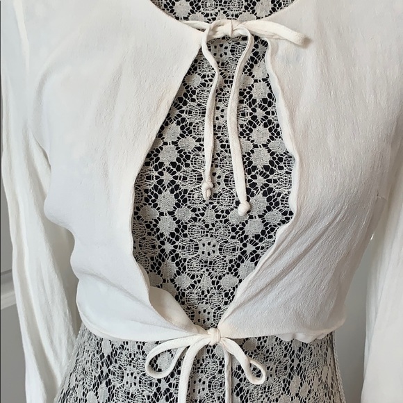 Nasty gal long sleeve tie up top - Picture 4 of 5